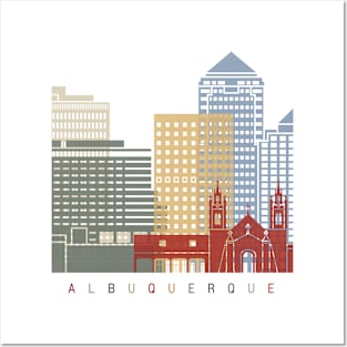 Albuquerque skyline poster Posters and Art